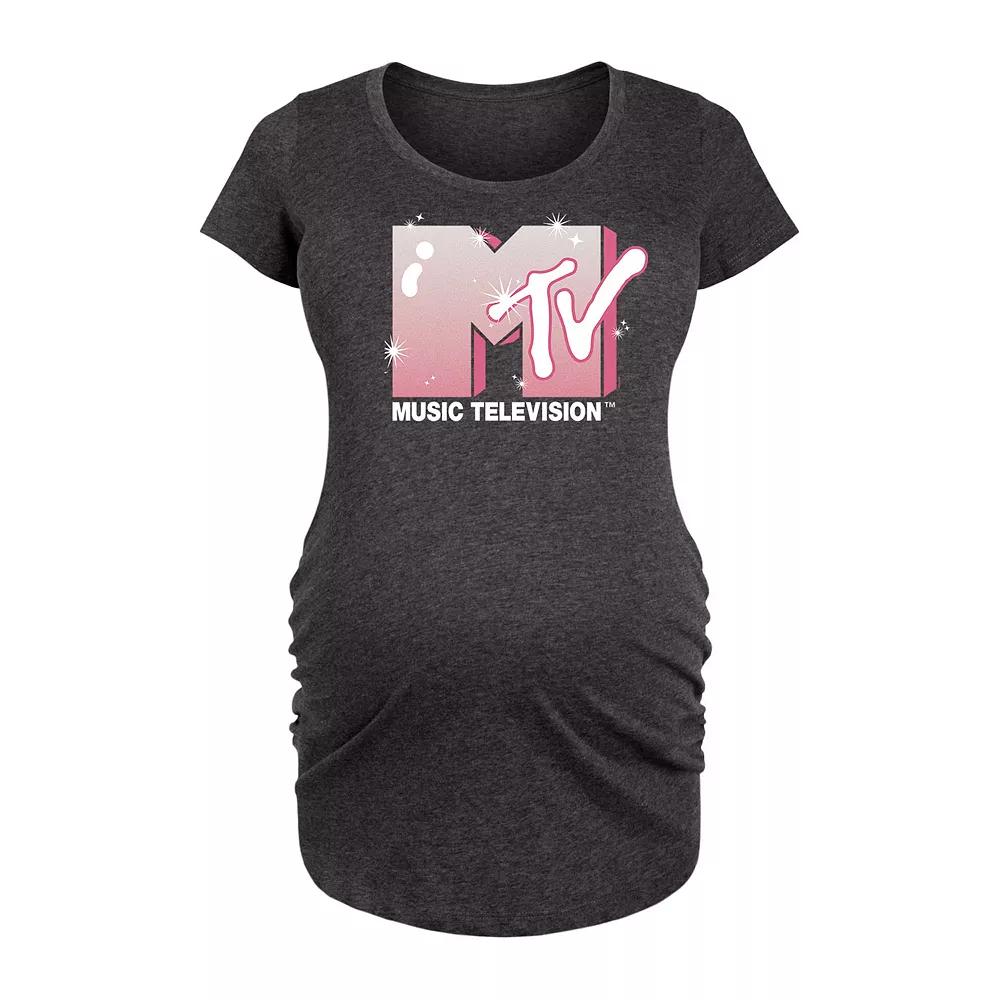 Maternity MTV Glitter Logo Graphic Tee, Women's,  Product Image