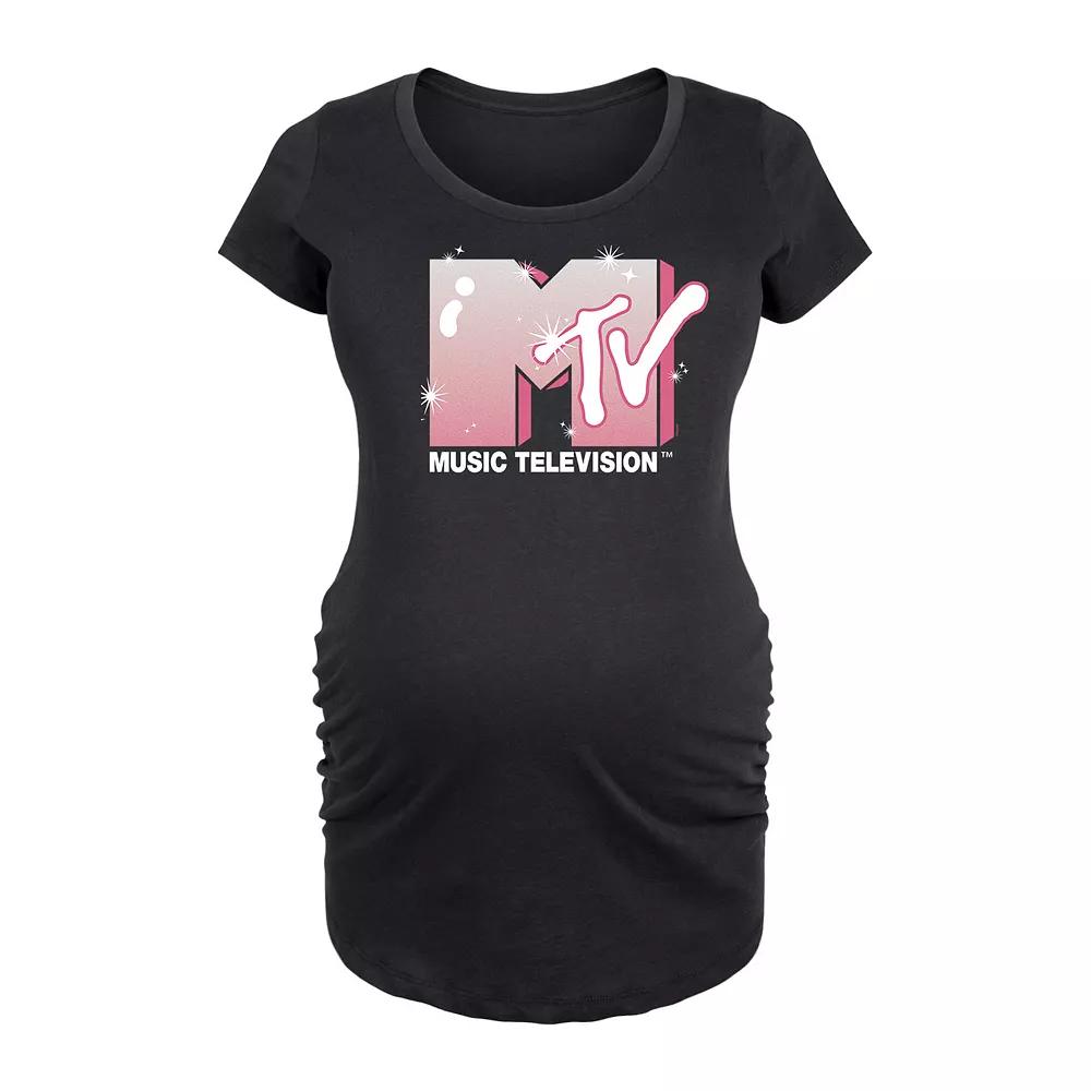 Maternity MTV Glitter Logo Graphic Tee, Women's,  Product Image