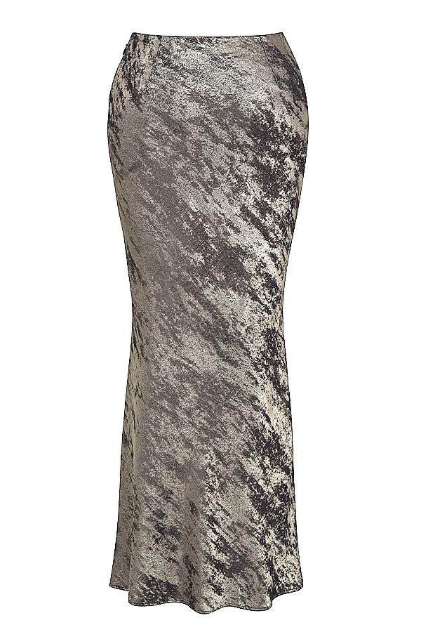 Giulia  pewter shimmer velvet satin top Product Image