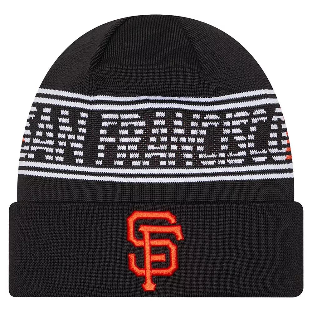 Men's New Era Black San Francisco Giants Authentic Collection Cuffed Knit Hat Product Image