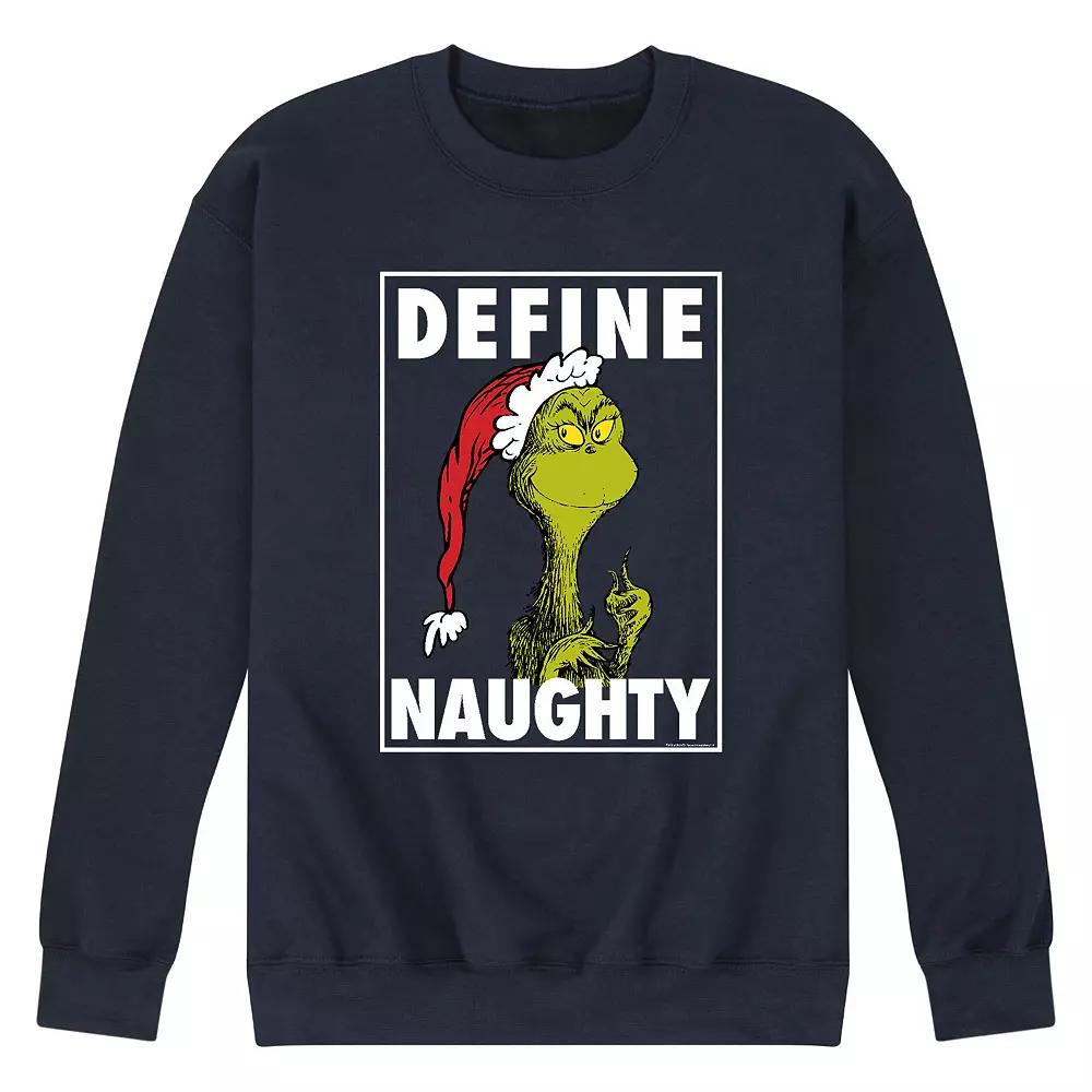 Men's Dr. Suess The Grinch Naughty Sweatshirt,  Product Image