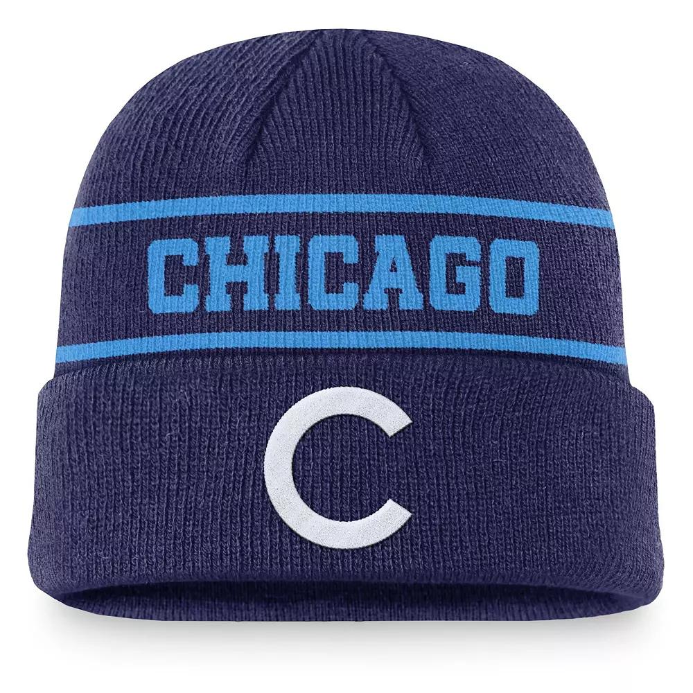 Men's Nike Royal Chicago Cubs Cooperstown Collection Rewind Terra Cuffed Knit Hat, Blue Product Image