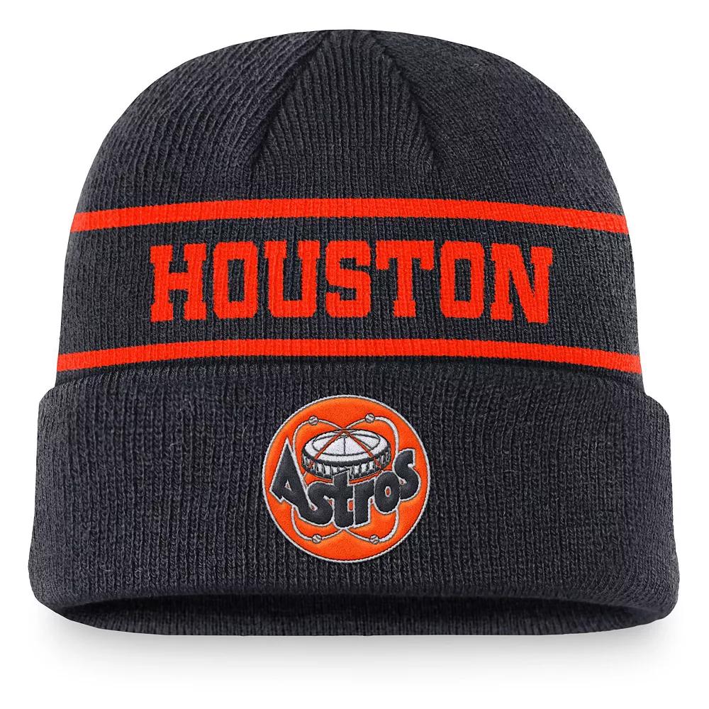 Men's Nike Navy Houston Astros Cooperstown Collection Rewind Terra Cuffed Knit Hat, Blue Product Image