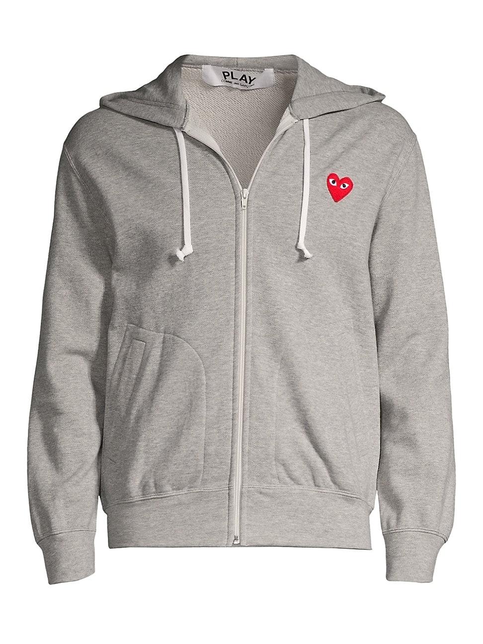 Mens Heathered Signature Logo Patch Jersey Hoodie Product Image
