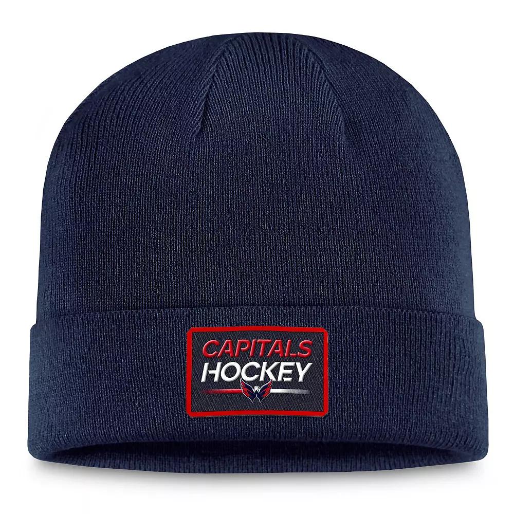 Men's Fanatics Branded Navy Washington Capitals Authentic Pro Cuffed Knit Hat, Blue Product Image