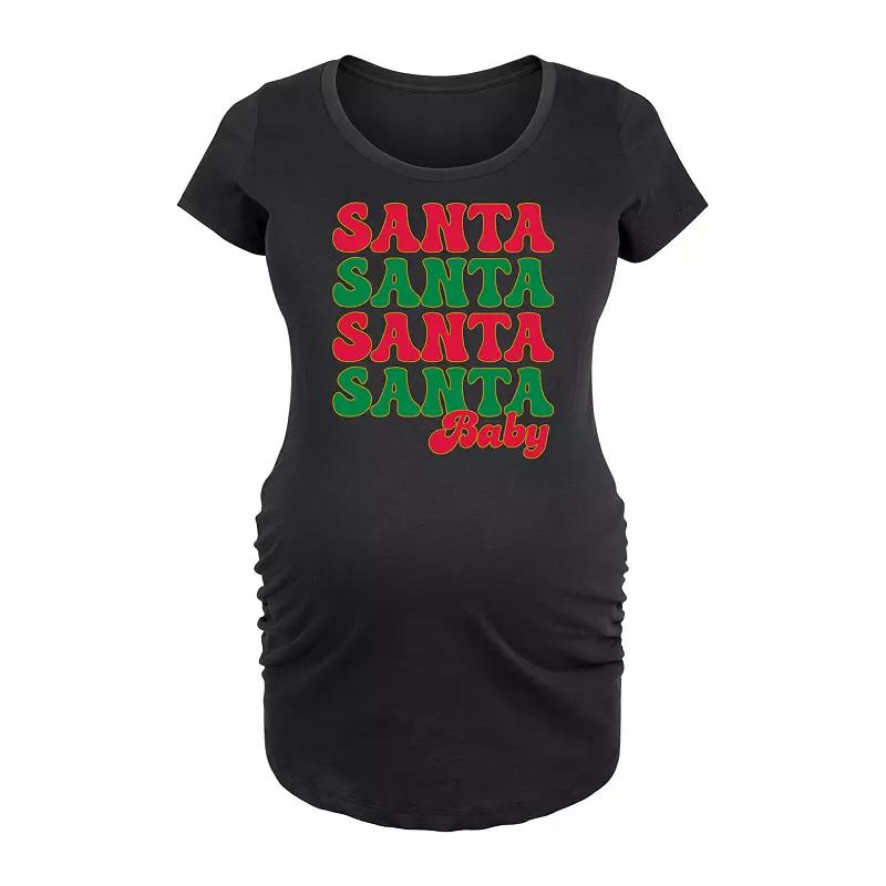 Maternity Santa Baby Repeated Graphic Tee, Women's,  Product Image