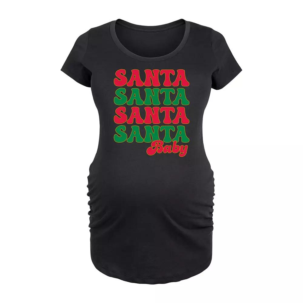 Maternity Santa Baby Repeated Graphic Tee, Women's,  Product Image