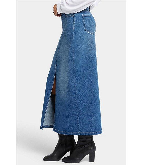 NYDJ High Rise A-Line Long Slit Skirt Product Image