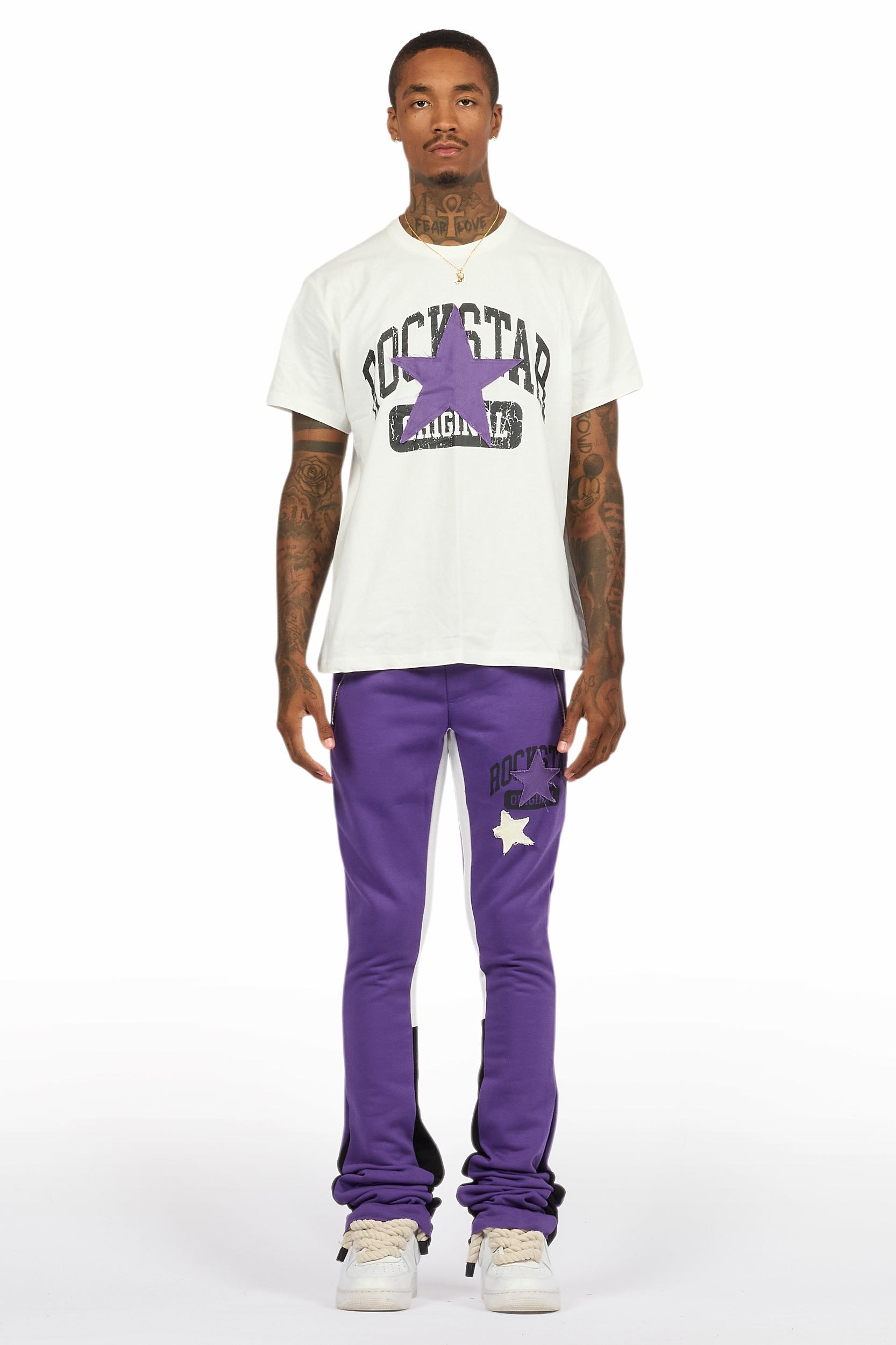 Mallor Purple/blackT-Shirt/Stacked Track Set Male Product Image