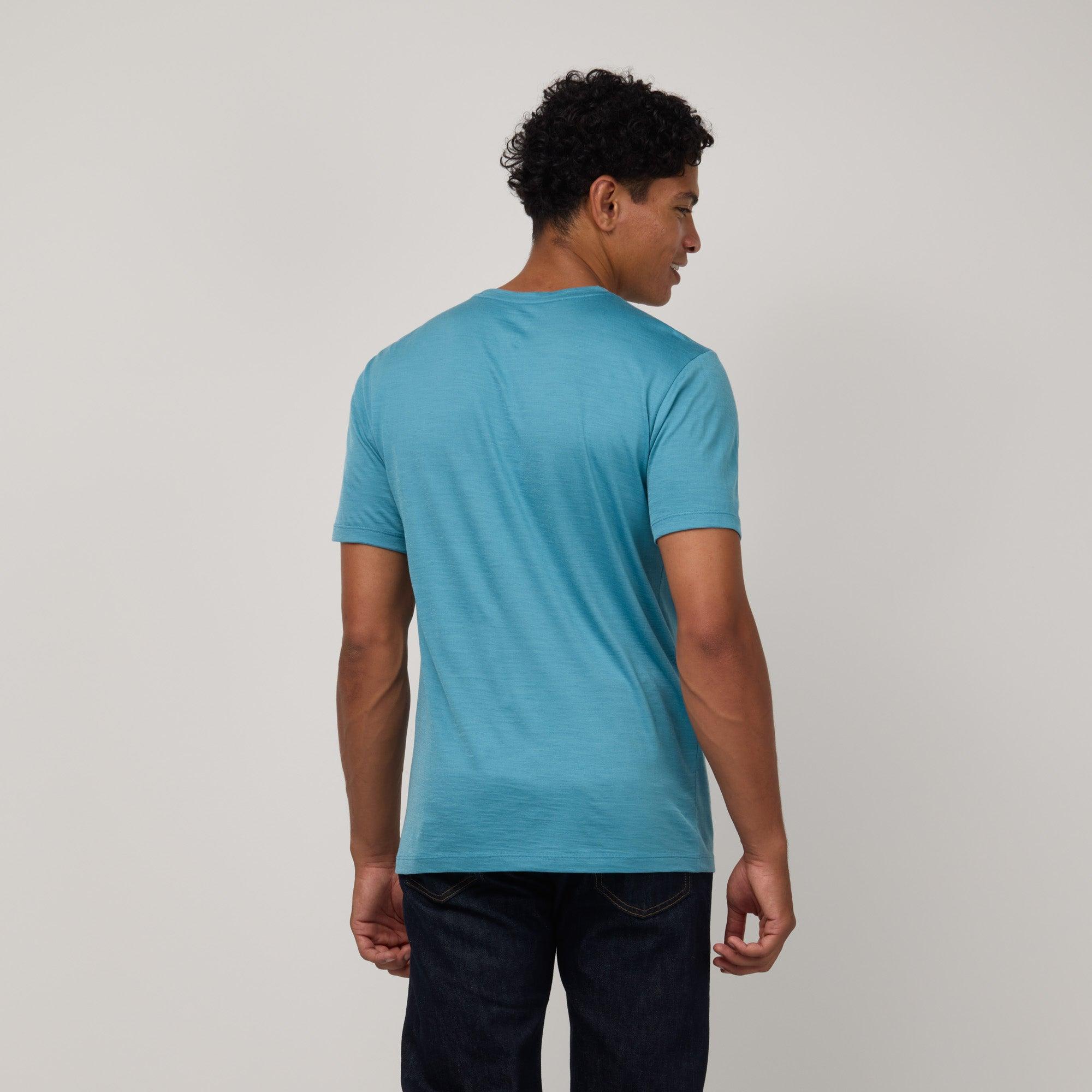 Merino Wool Crew Neck T-Shirt | Ash Brown Product Image
