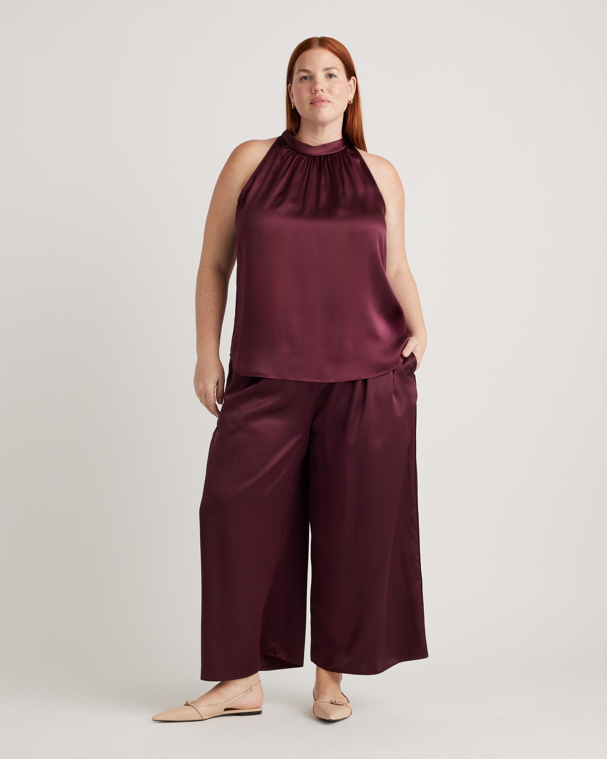 Quince | Women's Halter Top Size XL, Silk Product Image