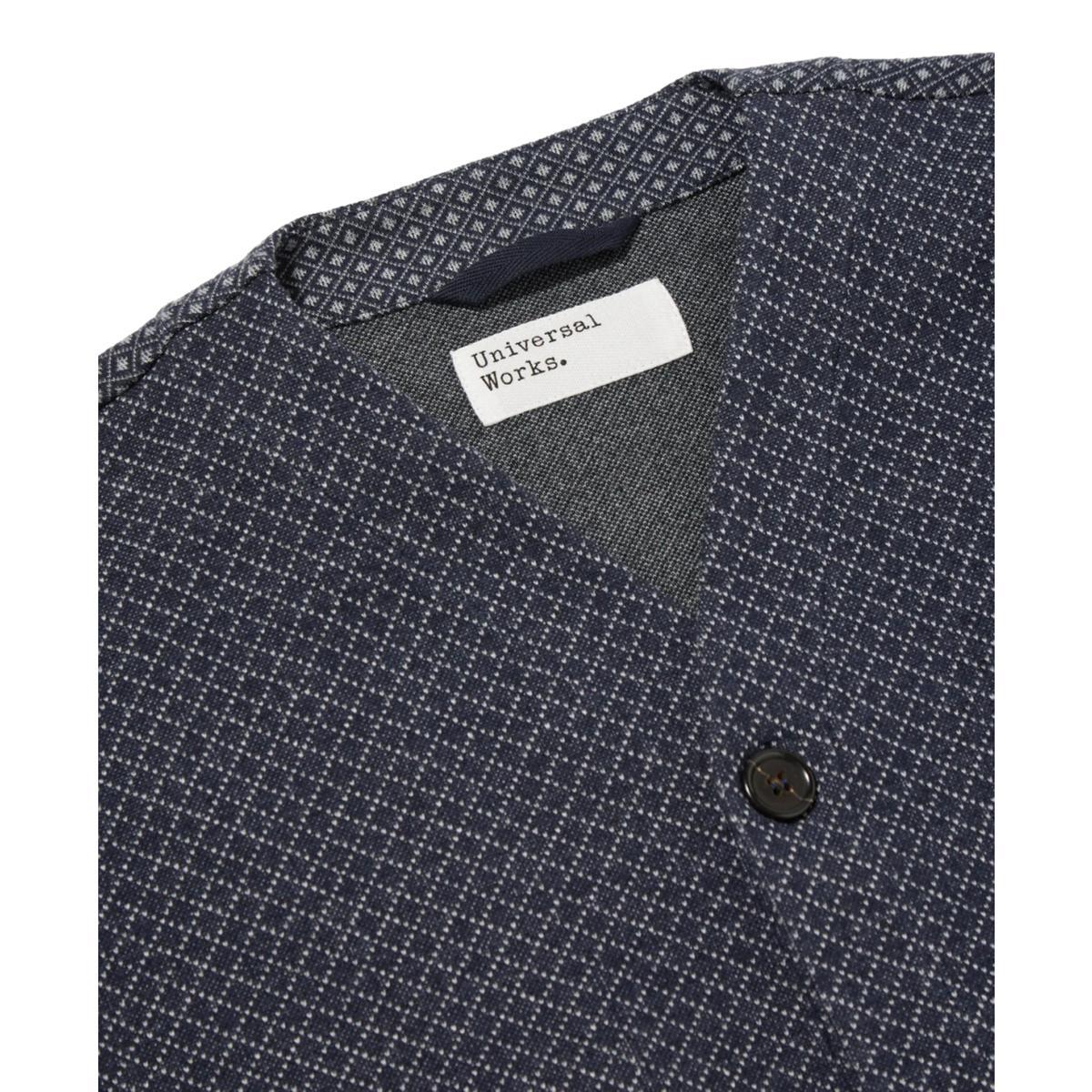 Cardigan Navy Cotton Mix Fleece Product Image