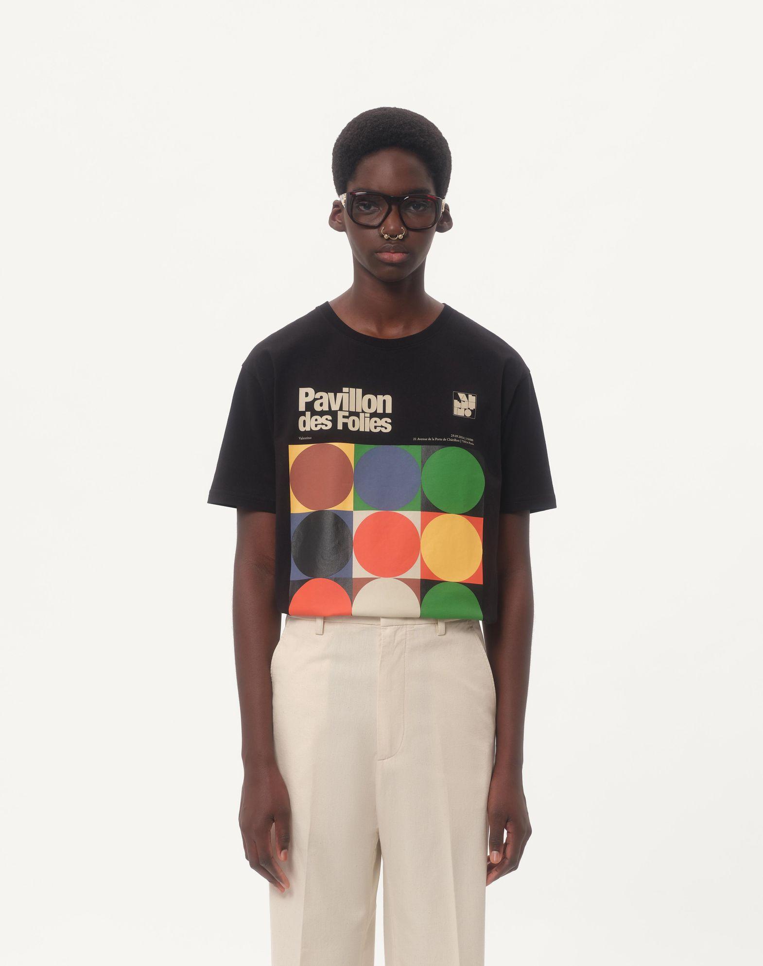 Cotton T-Shirt With Pavillon Des Folies Print Product Image