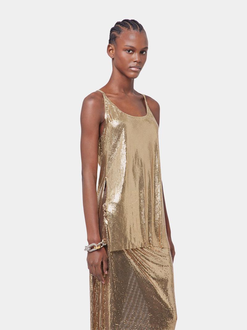 GOLD TANK TOP IN MESH Product Image