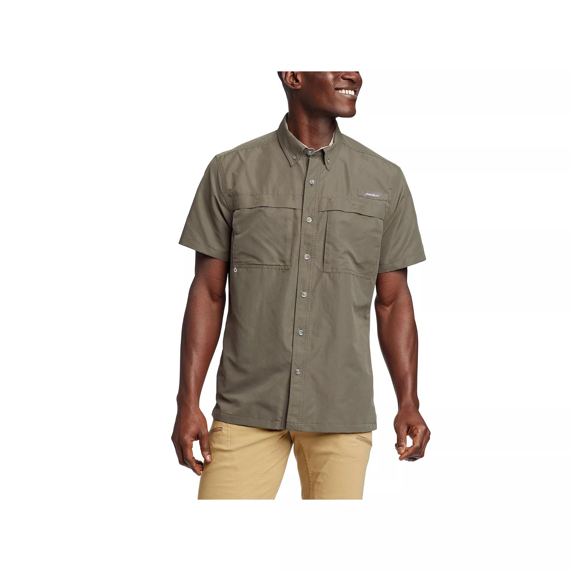 Big & Tall Eddie Bauer Ripstop Guide Short Sleeve Button Down Shirt, Men's,  Product Image