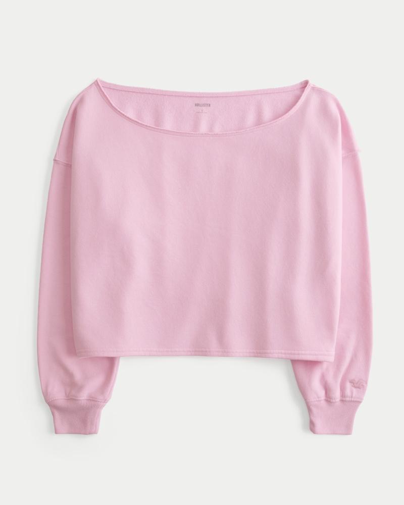 Easy Double Off-the-Shoulder Sweatshirt Product Image