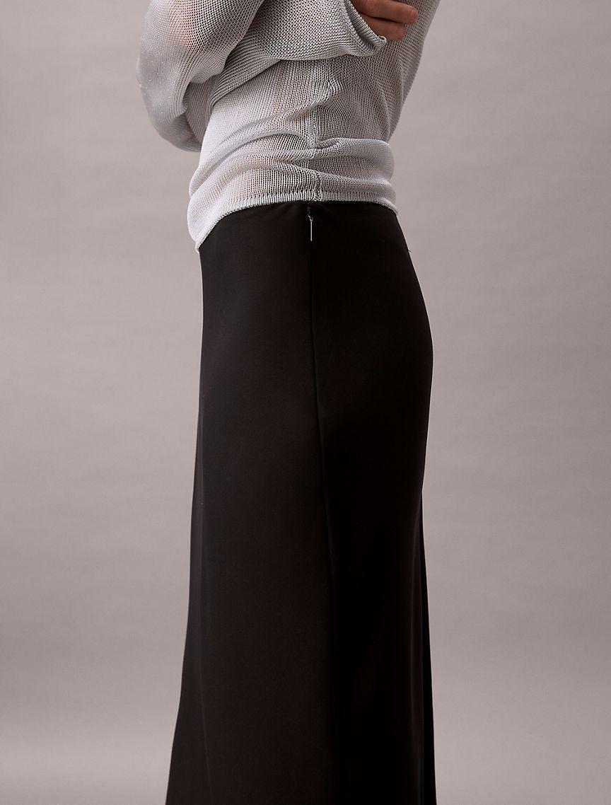 Matte Satin Midi Skirt Product Image