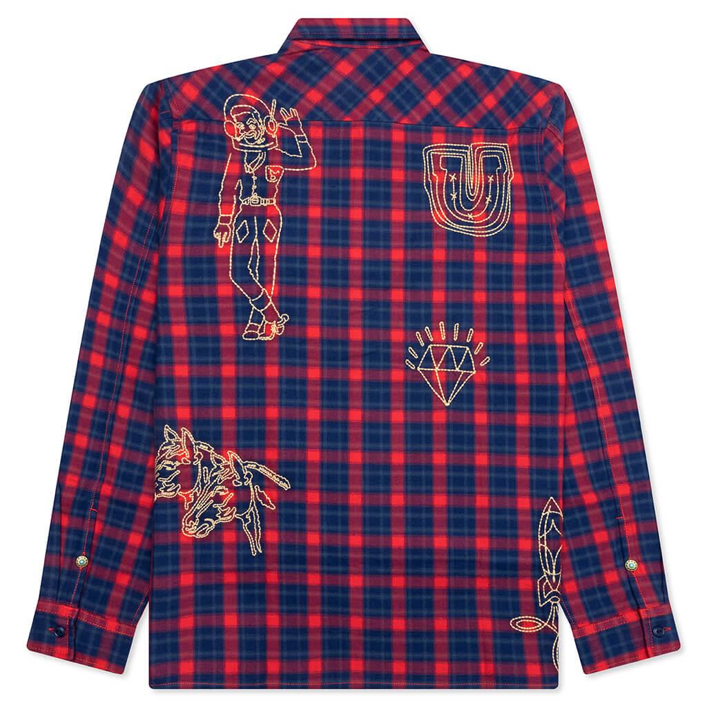BB Dust L/S Flannel - Racing Red Male Product Image