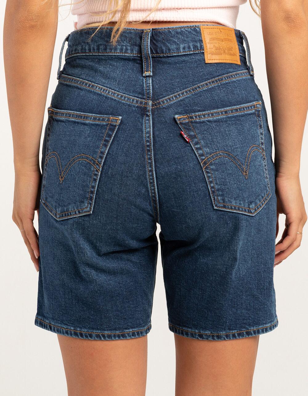 LEVI'S Premium Ribcage Bermuda Womens Shorts - Bringing The Basic - MED BLAST Product Image