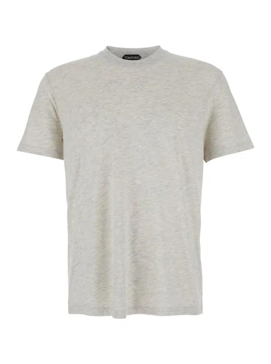 TOM FORD Stretch Cotton & Modal Jersey T-shirt In White Product Image