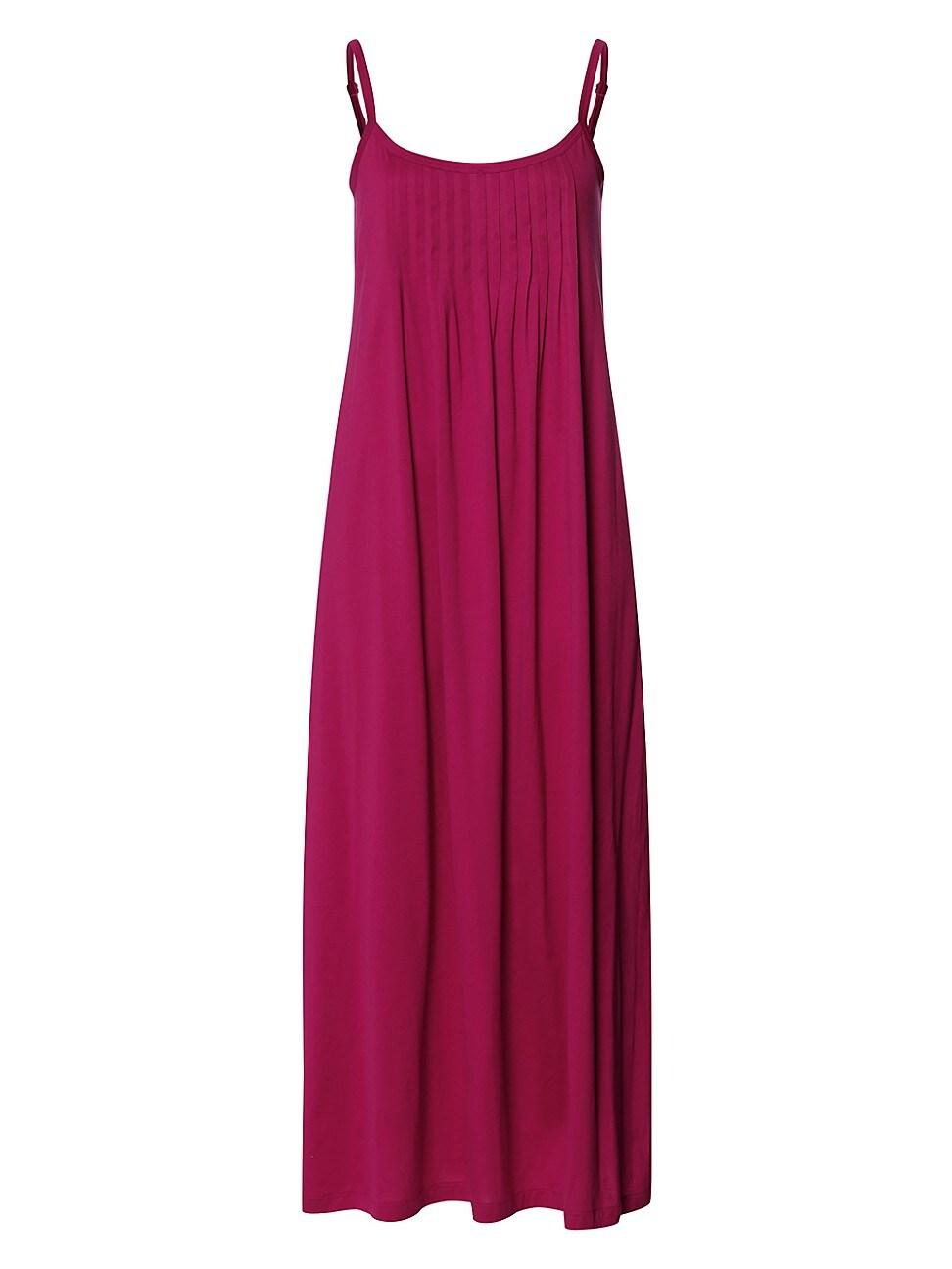 Womens Juliet Pleated Cotton Long Chemise Product Image