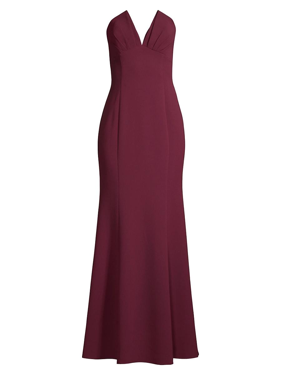 Womens Twill Strapless Gown Product Image