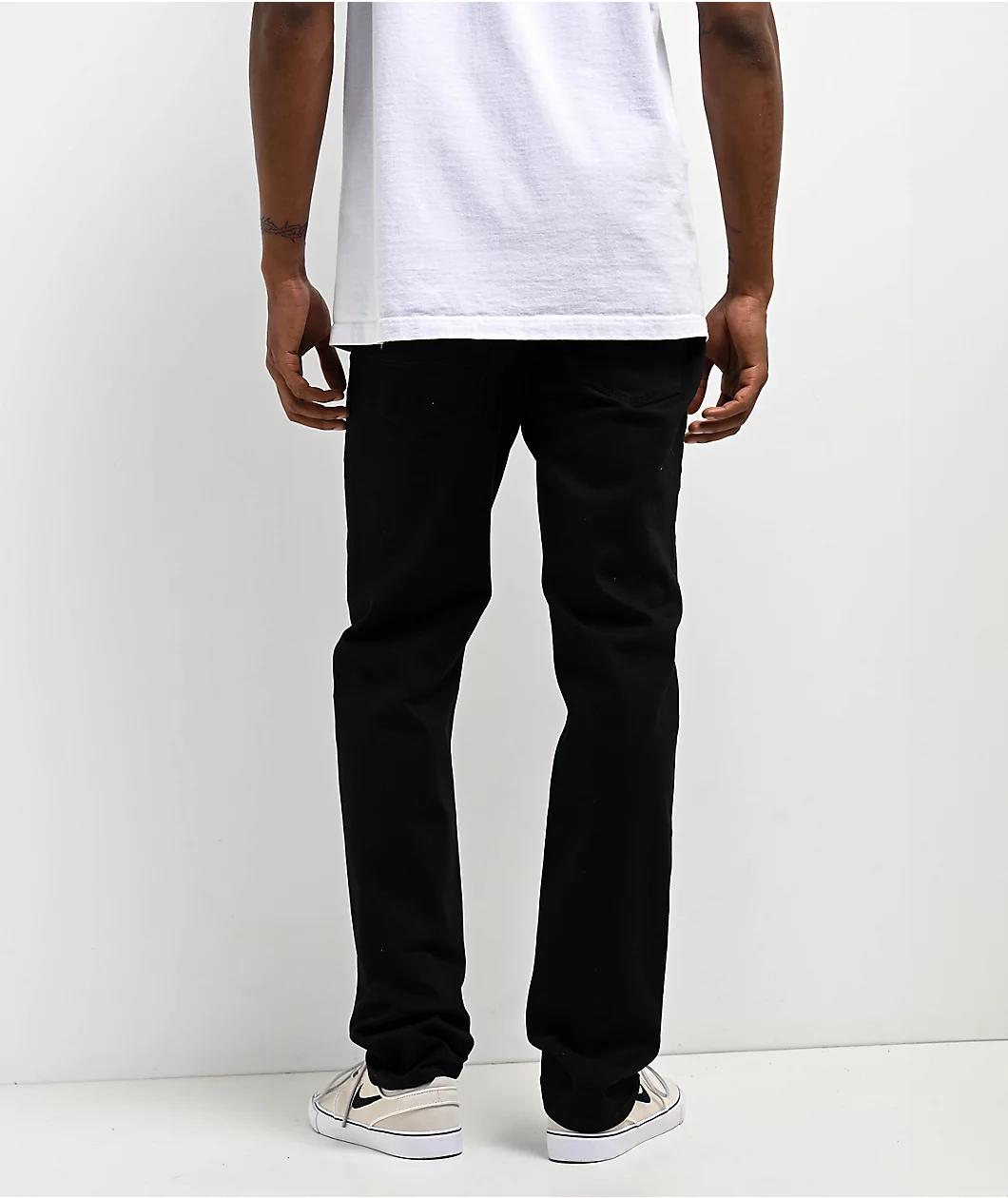 Empyre Verge Destroyed Black Tapered Skinny Jeans Product Image