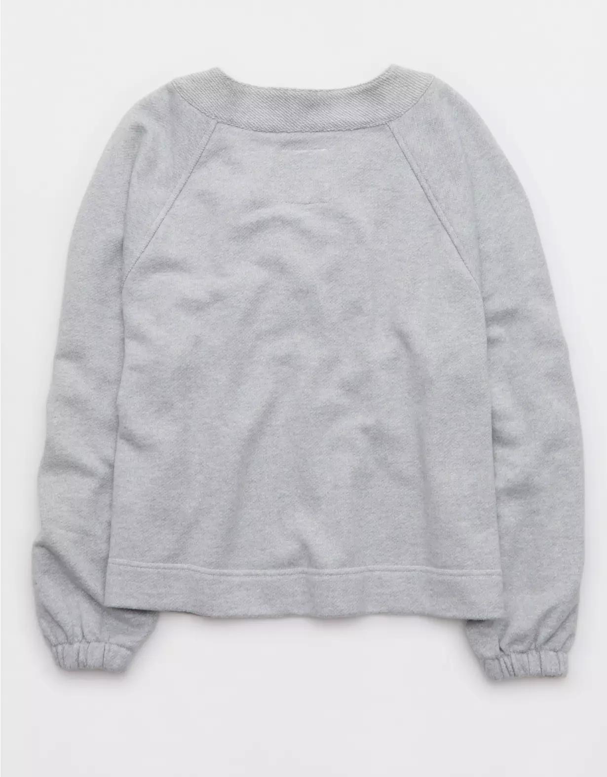 Aerie Lace Up Sweatshirt Product Image