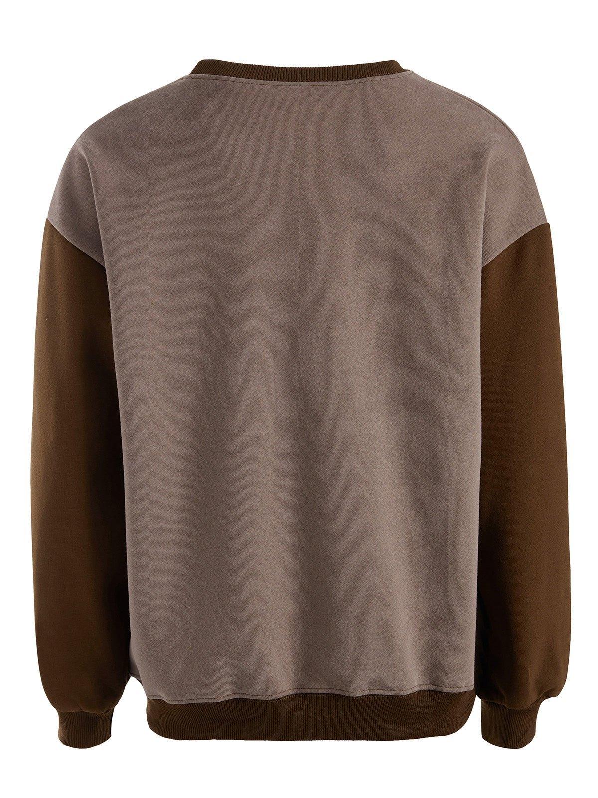 Oversized Character Print Raglan Sweatshirt Product Image