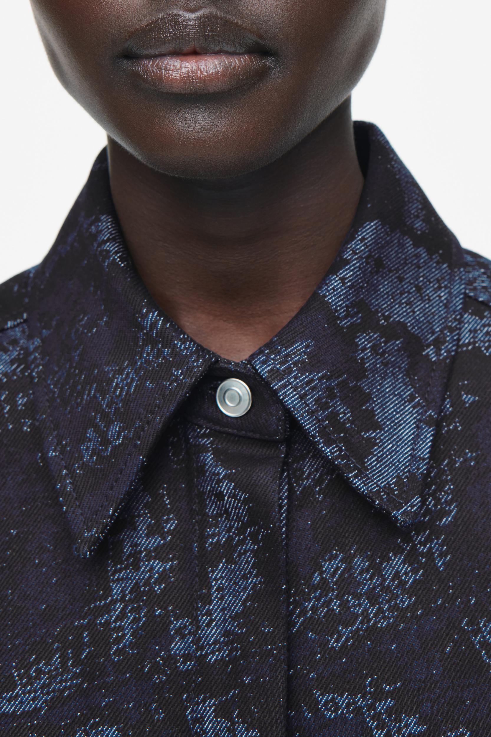 JACQUARD DENIM SHIRT DRESS Product Image