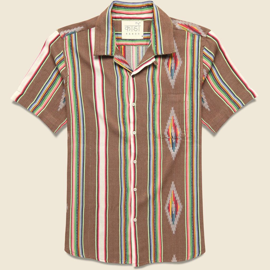 Handwoven Blanket Stripe Shirt - Nutshell Product Image