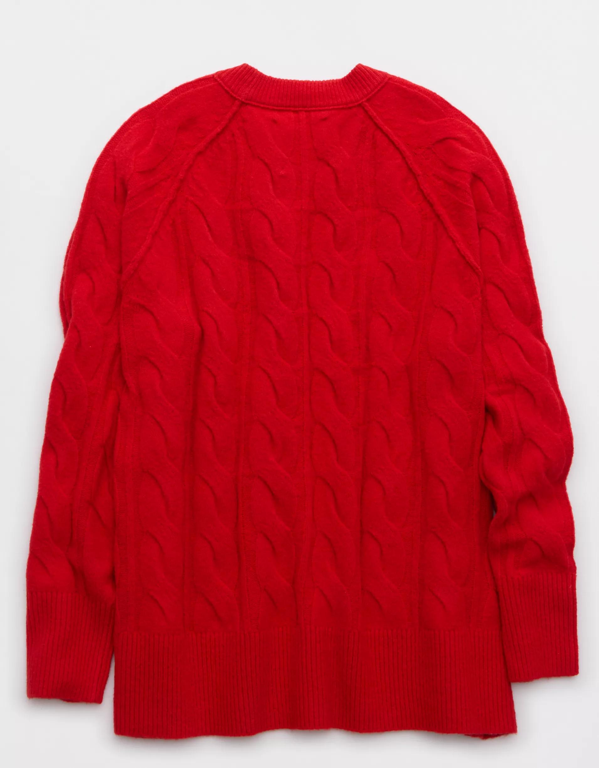 Aerie unREAL Cable Crew Sweater Product Image