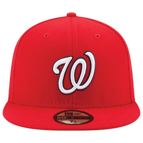 Men's New Era Red Washington Nationals Game Authentic Collection On-Field 59FIFTY Fitted Hat,  Product Image