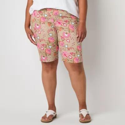 St. John's Bay Womens Mid Rise Bermuda Short-Plus Product Image