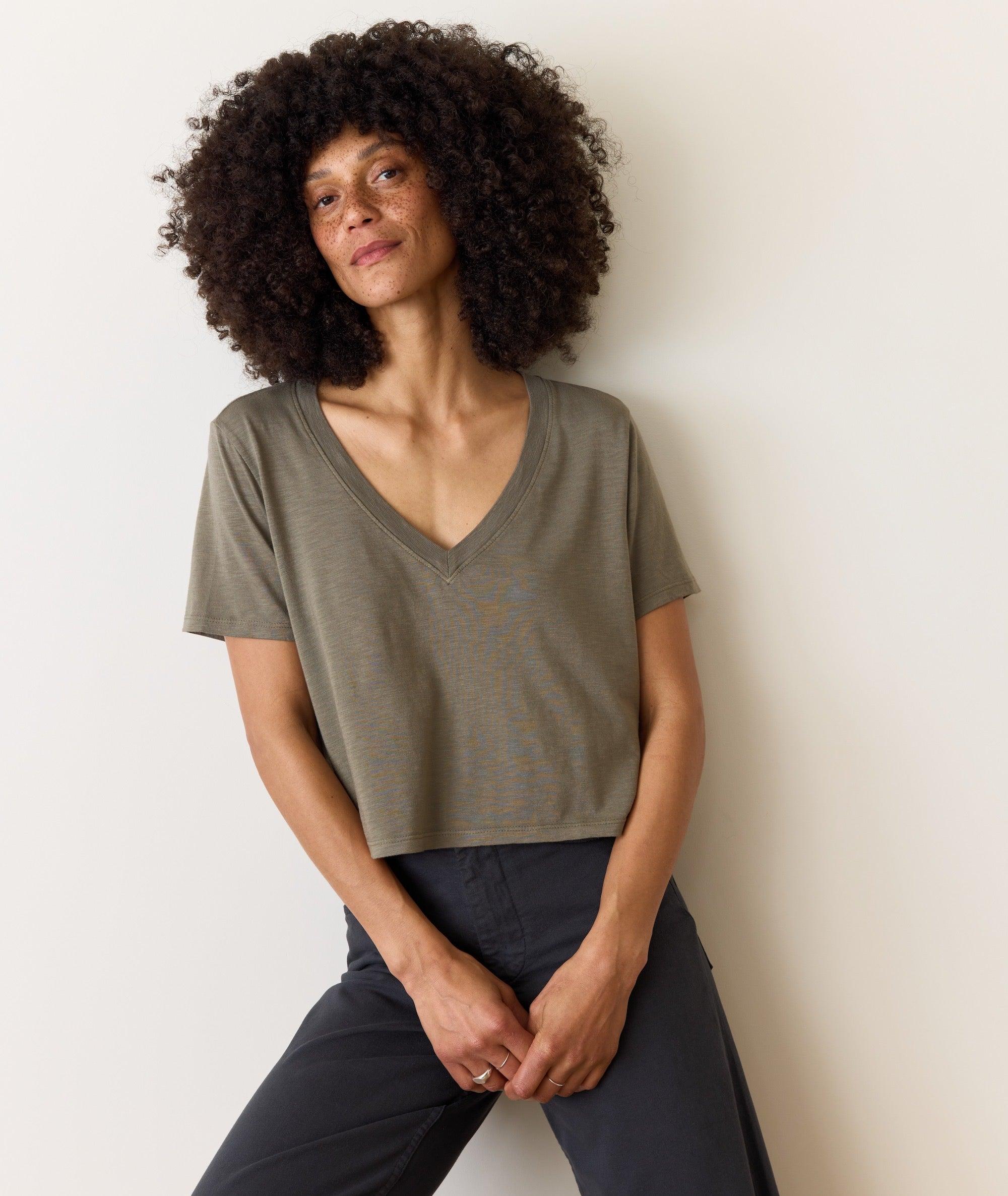 Boyfriend V-Neck Crop Product Image