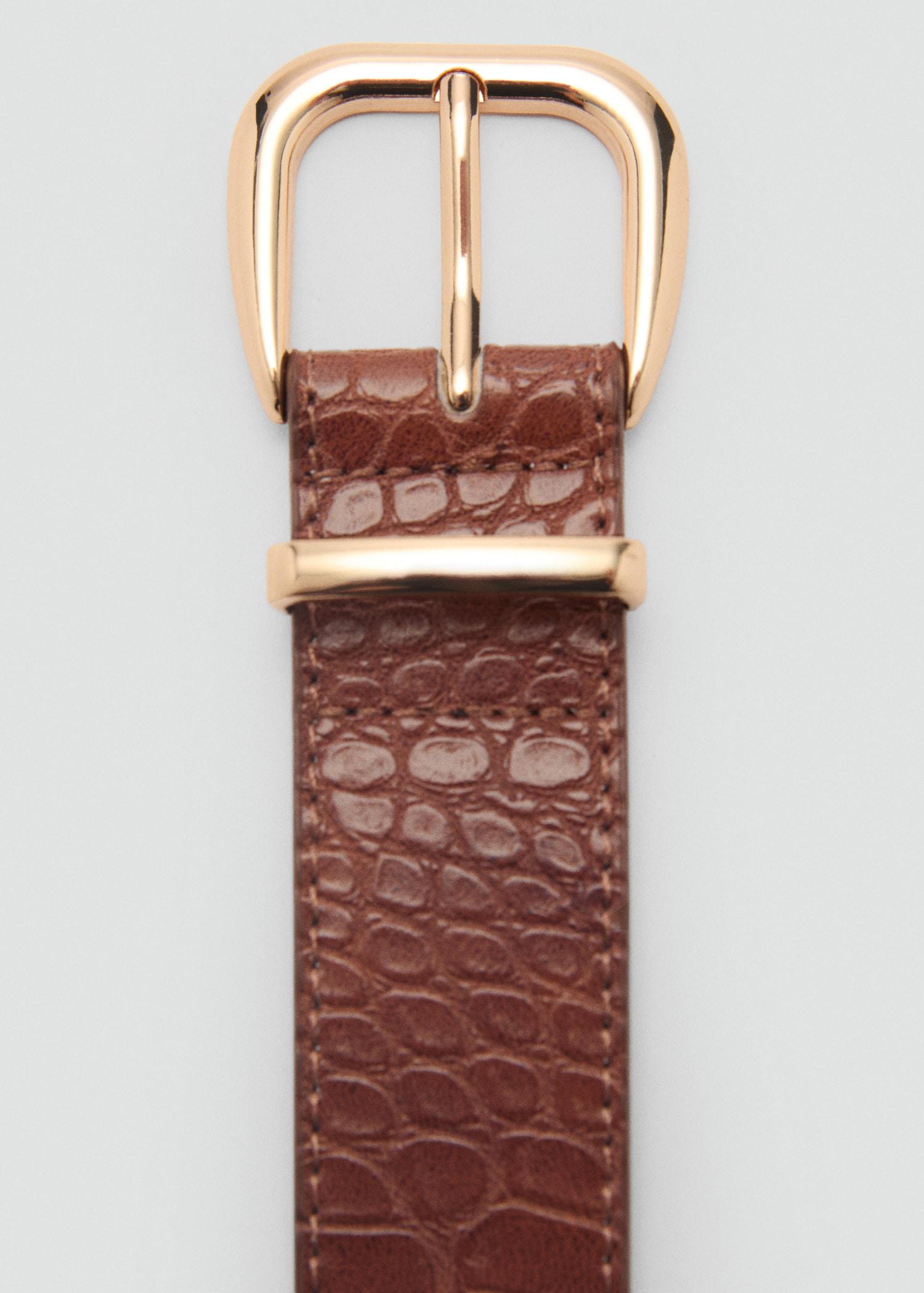 Crocodile-effect belt - Women | MANGO USA Product Image