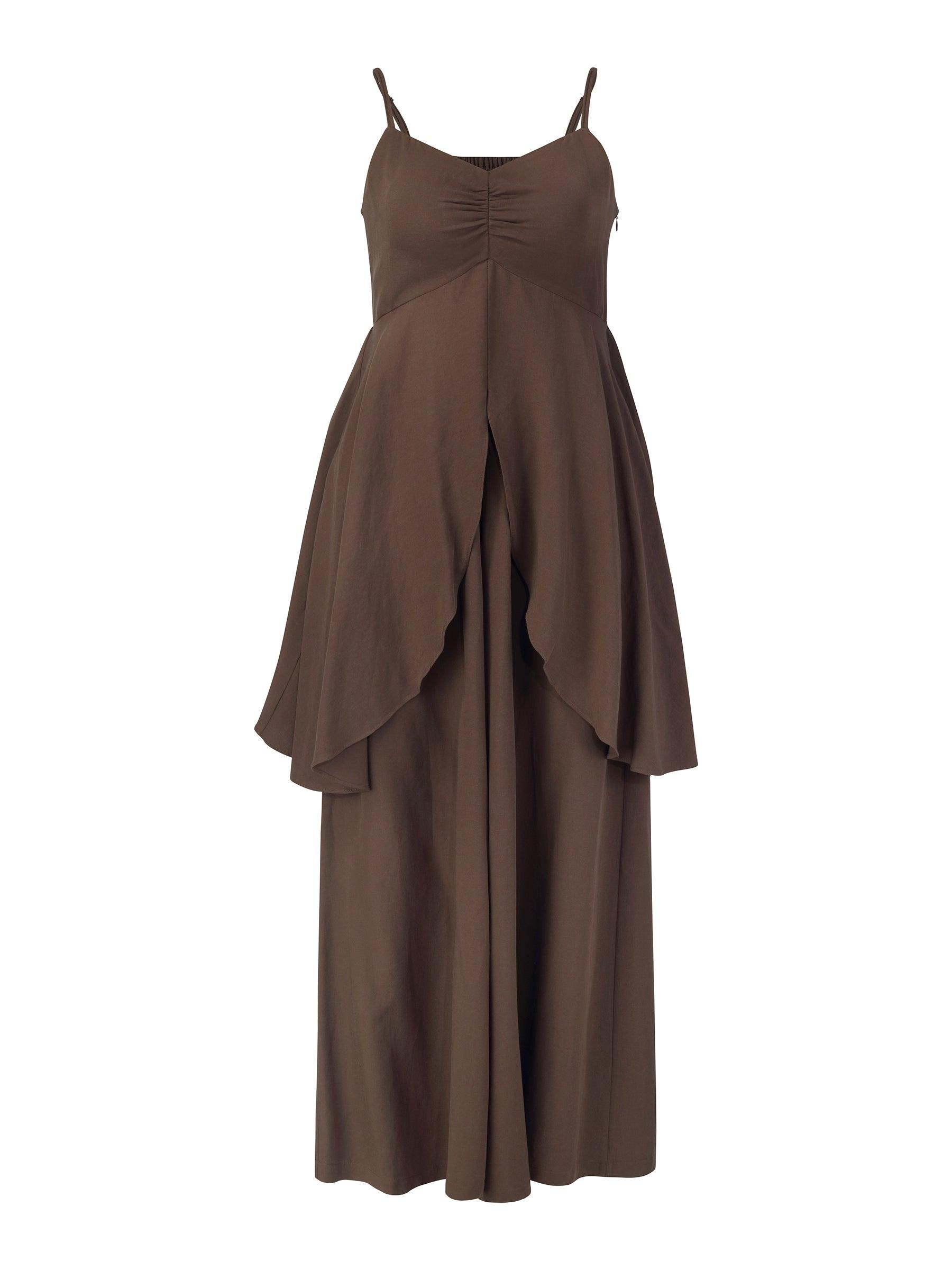 Linen Blend Camisole And Culottes Two-Piece Set Product Image