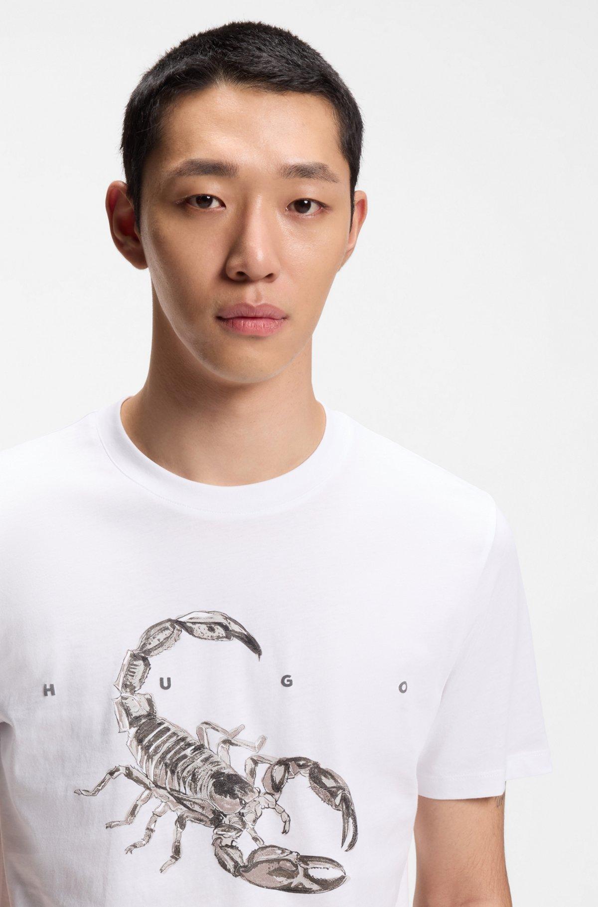 Cotton-jersey T-shirt with spaced-out logo Product Image