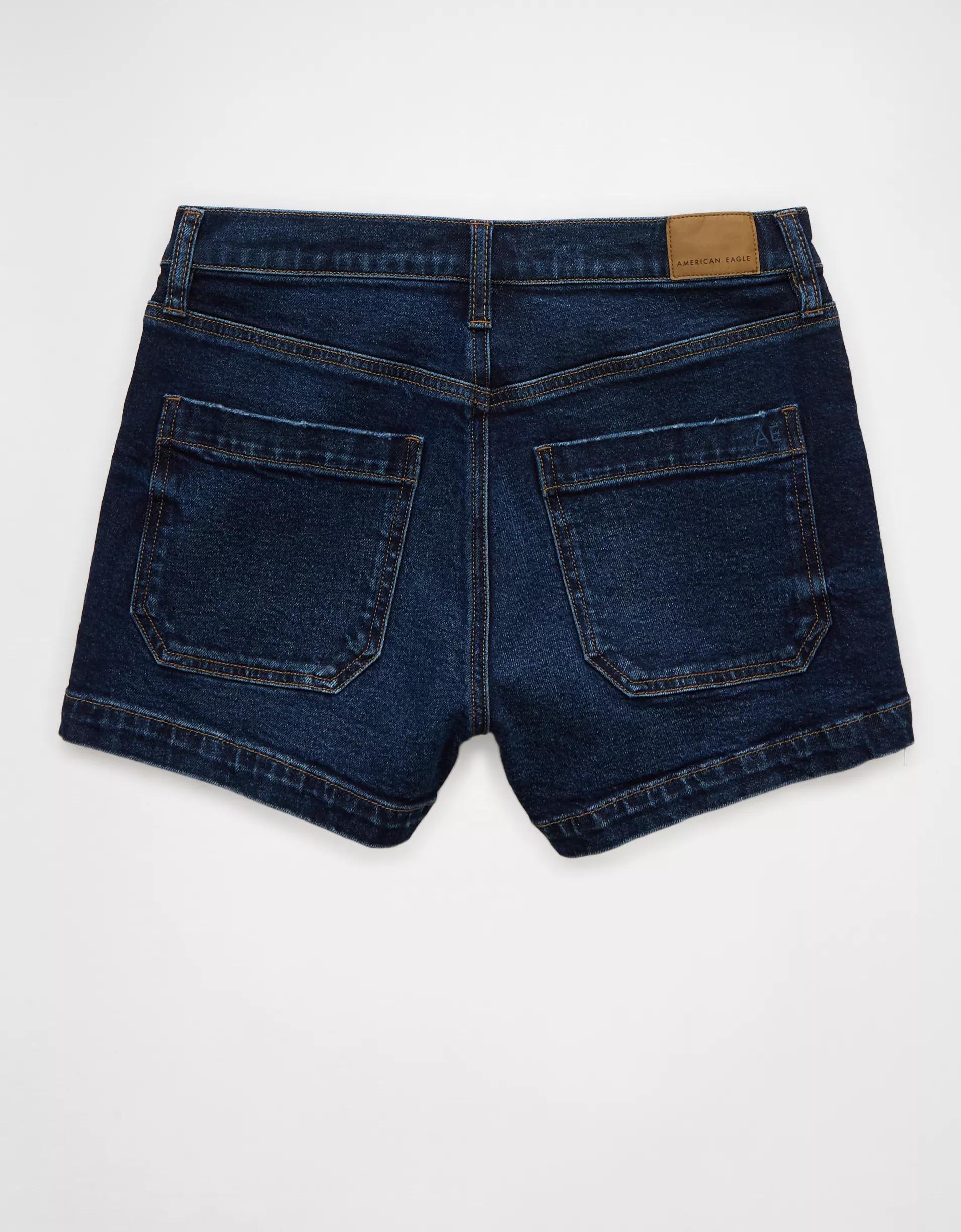 AE Strigid Super High-Waisted Relaxed Denim Short Product Image