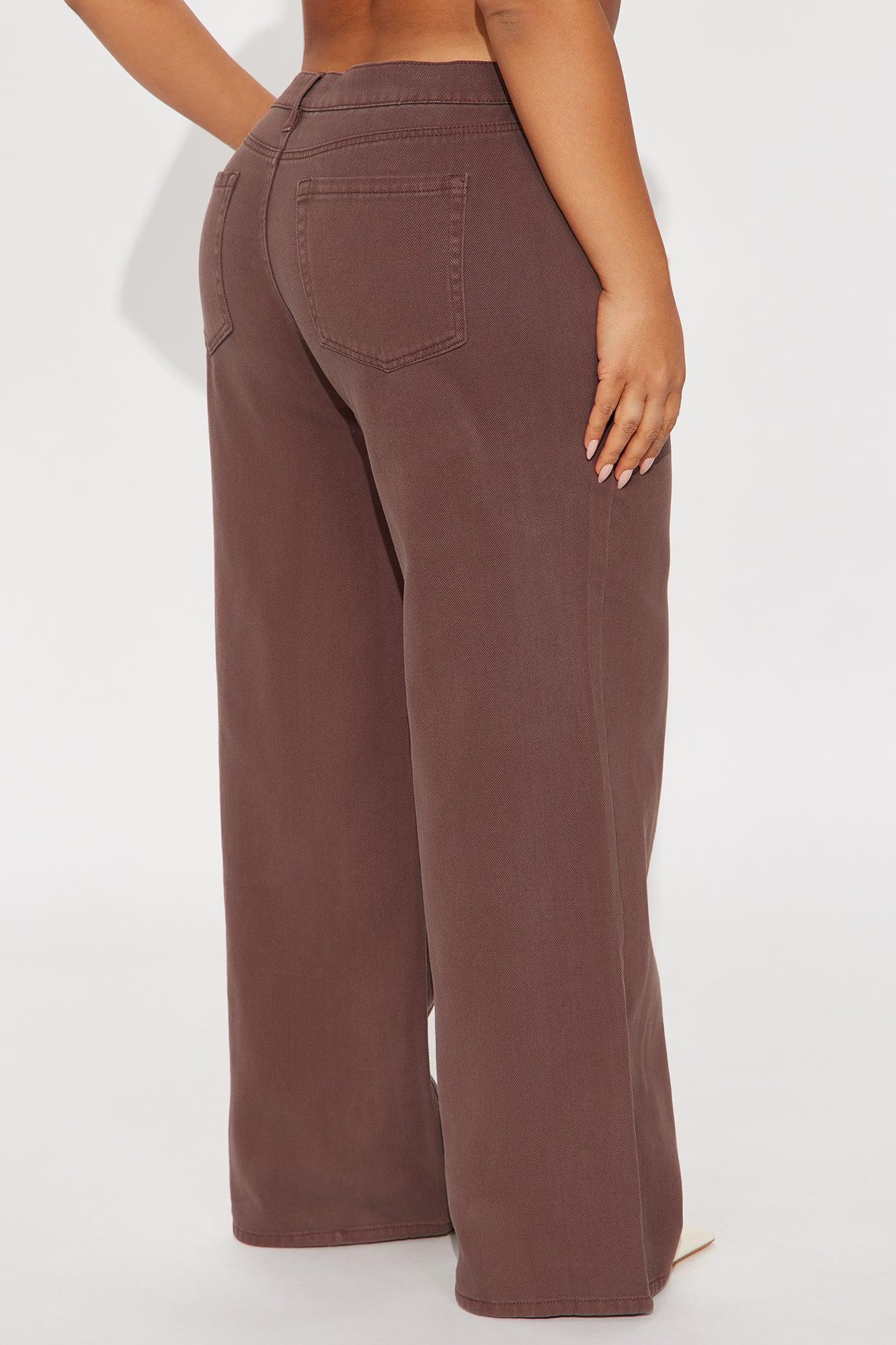 Southside Low Rise Wide Leg Jean - Brown Female Product Image