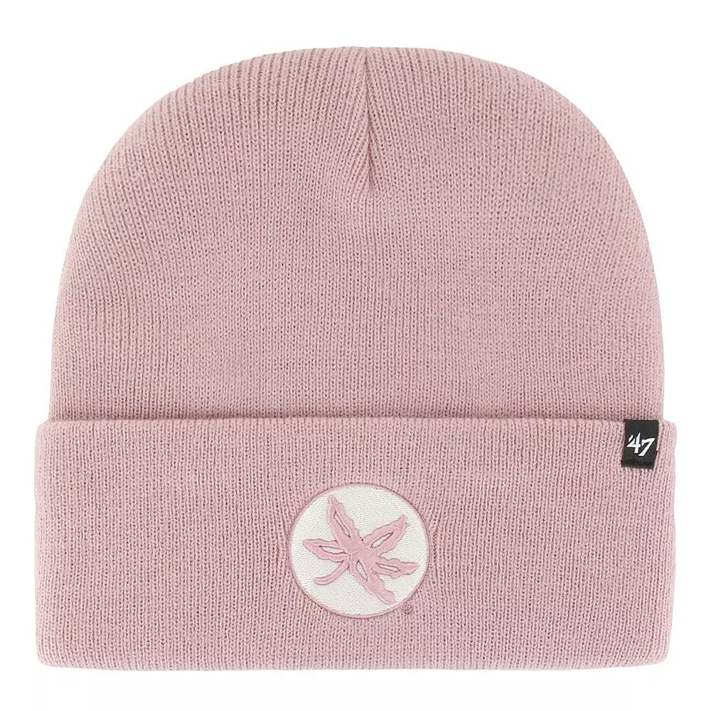 Women's '47 Pink Ohio State Buckeyes Haymaker Cuffed Knit Hat Product Image