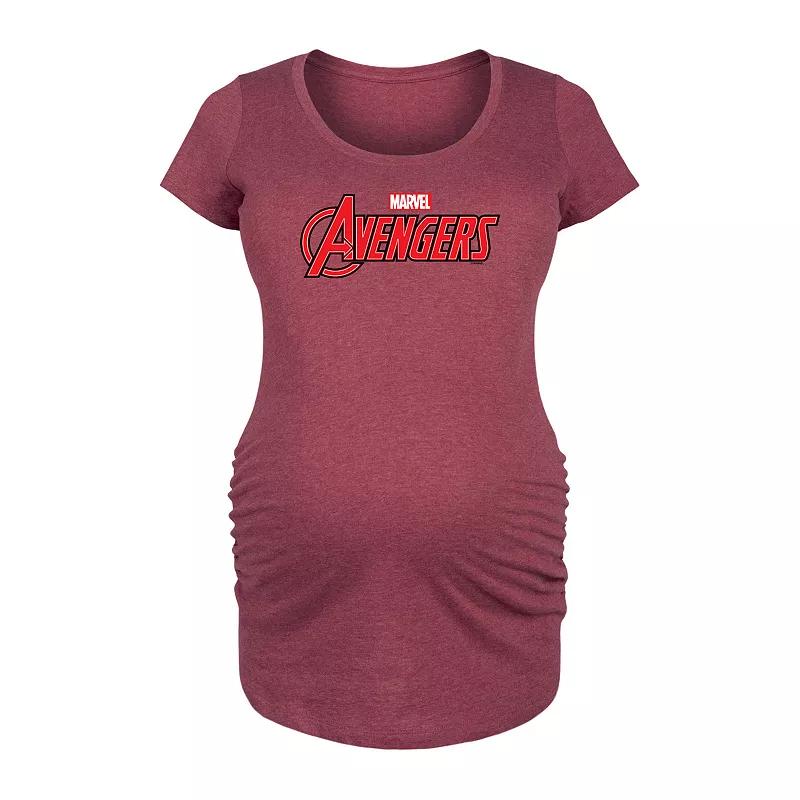 Maternity Tired University Graphic Tee, Womens Grey Dark Red Product Image