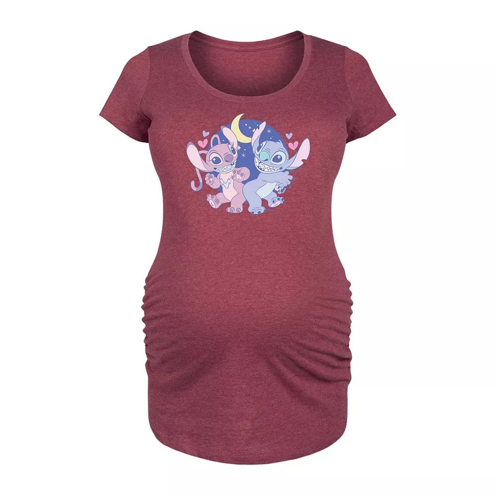 Disney's Lilo & Stitch Maternity Stitch Angel Graphic Tee, Women's,  Product Image