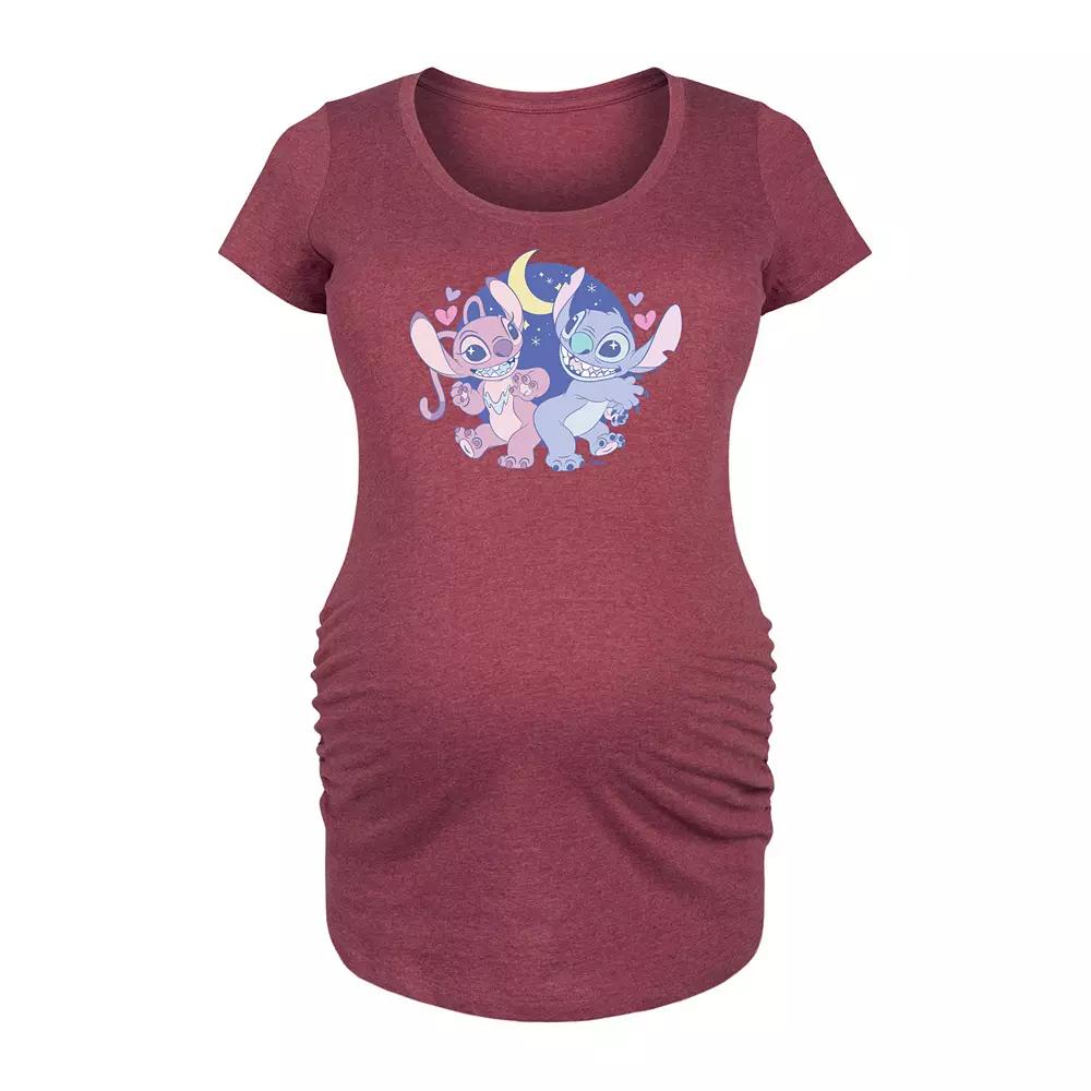 Disney's Lilo & Stitch Maternity Stitch Angel Graphic Tee, Women's,  Product Image