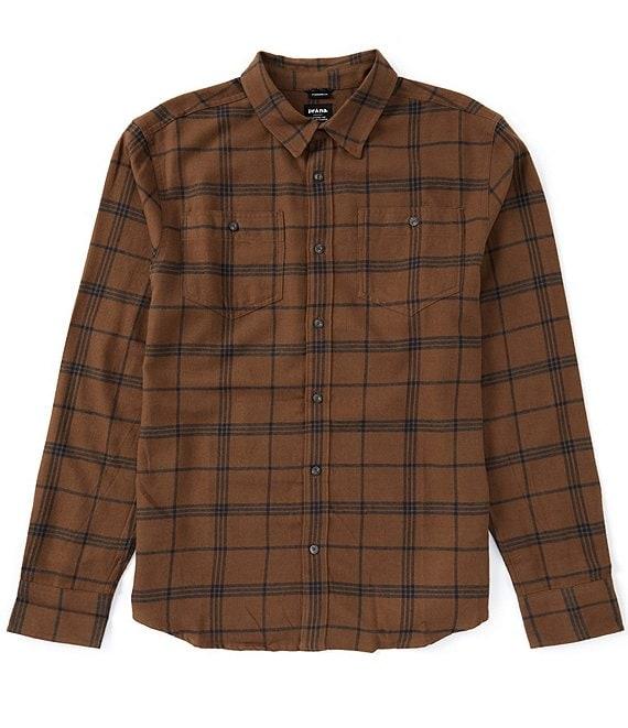 prAna Dolberg Windowpane Flannel Long Sleeve Organic Materials Woven Shirt Product Image