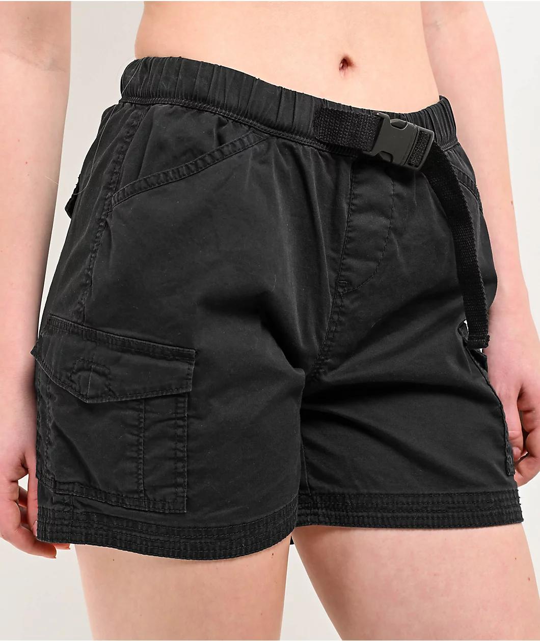 Unionbay Chase Black Utility Belt Shorts Product Image