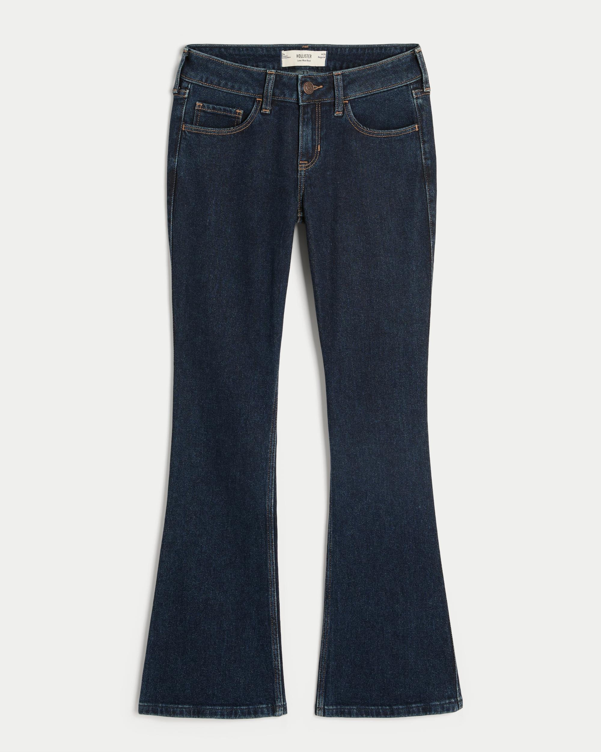 Low-Rise Dark Wash Boot Jeans Product Image