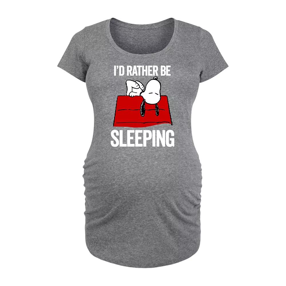 Maternity Peanuts Snoopy Still Sleeping Graphic Tee, Women's,  Product Image