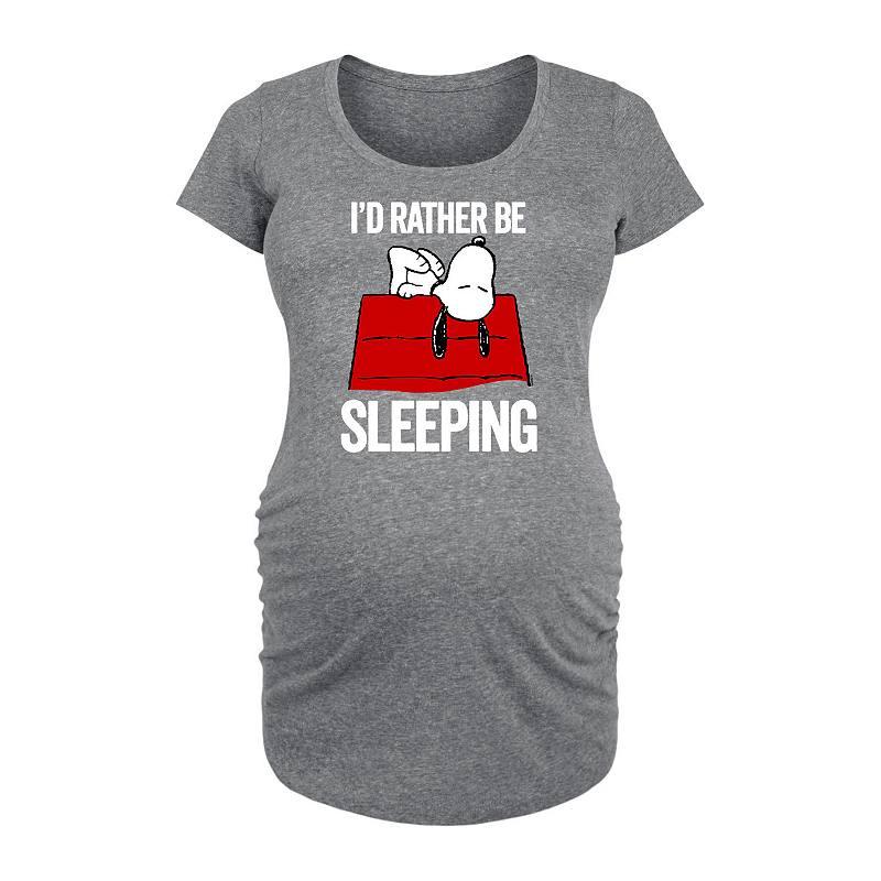 Maternity Peanuts Snoopy Still Sleeping Graphic Tee, Women's,  Product Image