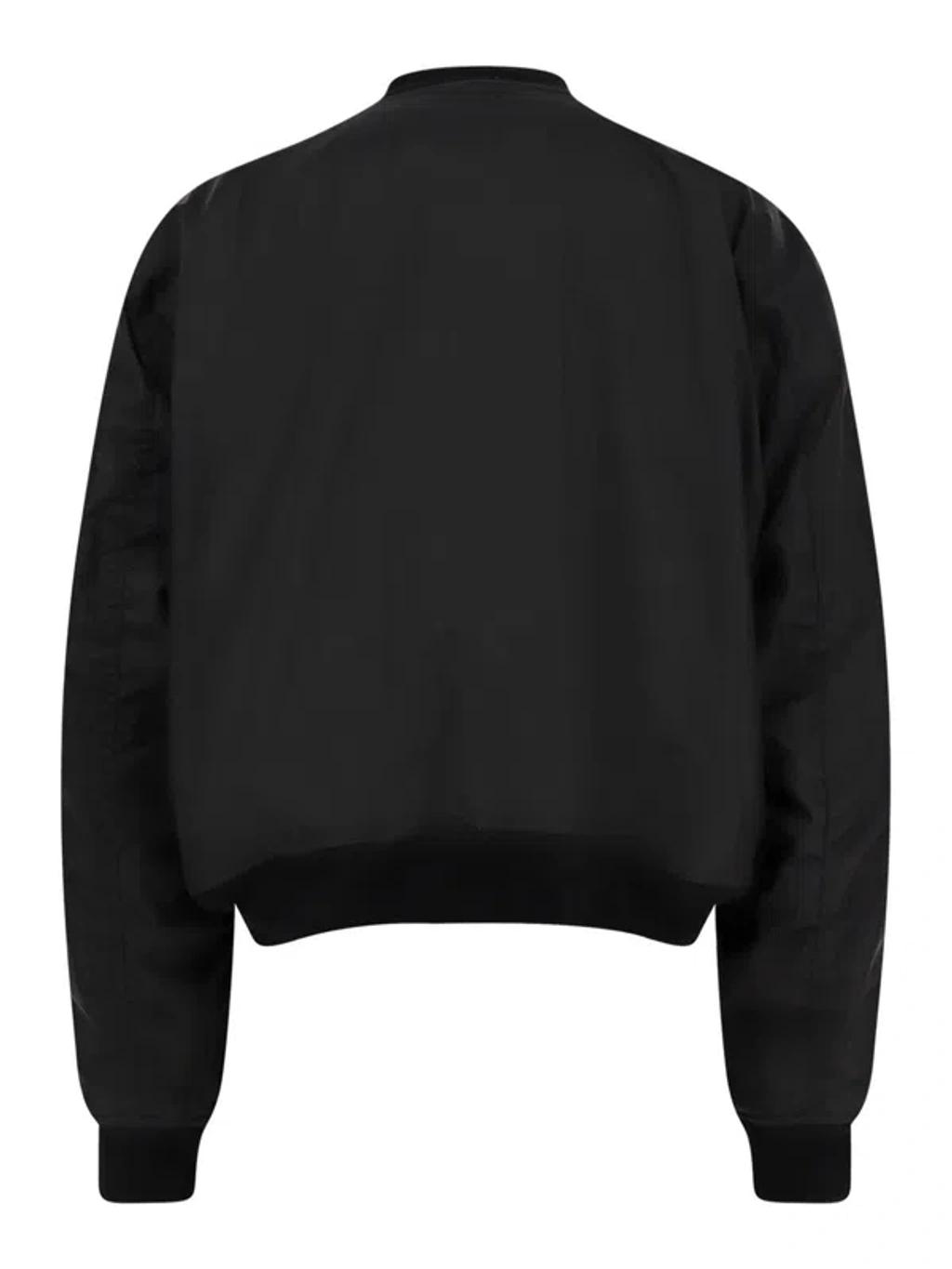 BALENCIAGA Nylon Uniform Merch Large Fit Bomber In Black Product Image